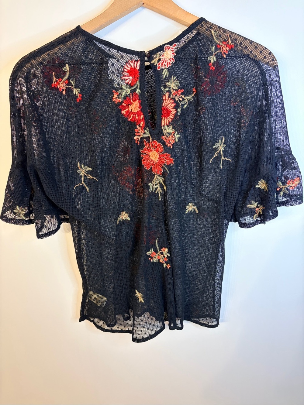 Maeve from Anthropologie Women’s Black Embroidered Cadiz Top, Size Small - Picture 10 of 13